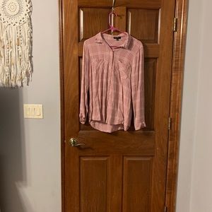 Pink button down flannel